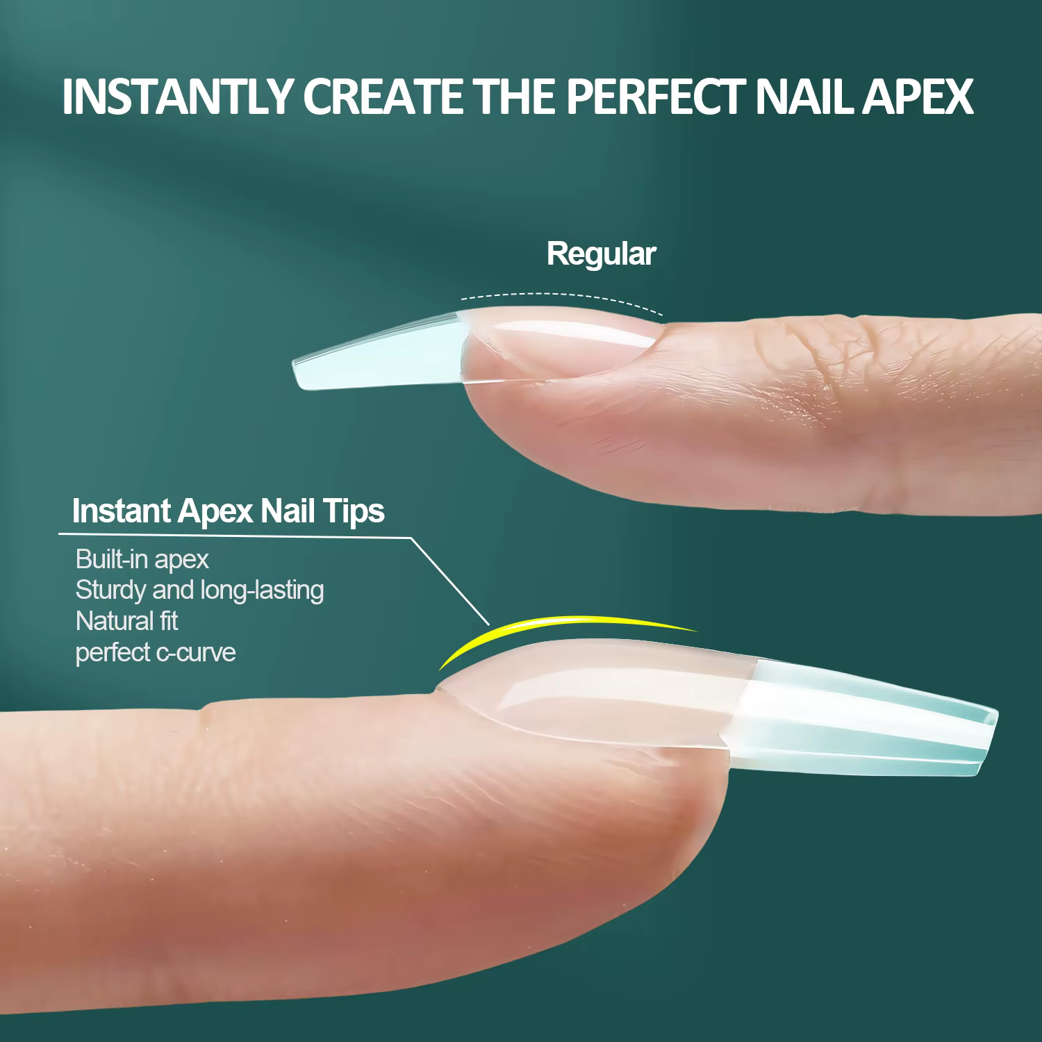 Nailpop – faux ongles épais de qualité professionnelle, Extensions acryliques de qualité Salon, four