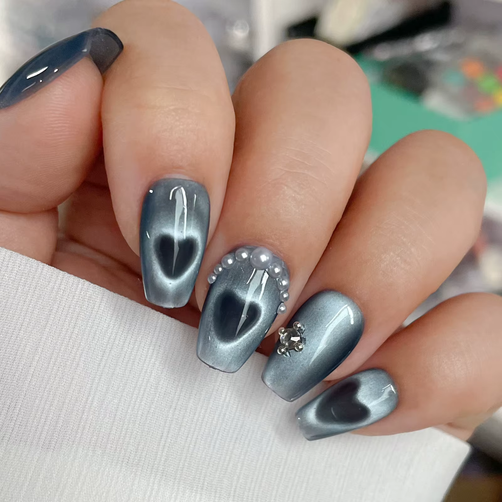 Ensemble d'aimants pour Nail Art, avec fil de fer, tige magnétique œil de chat, aimant puissant en f