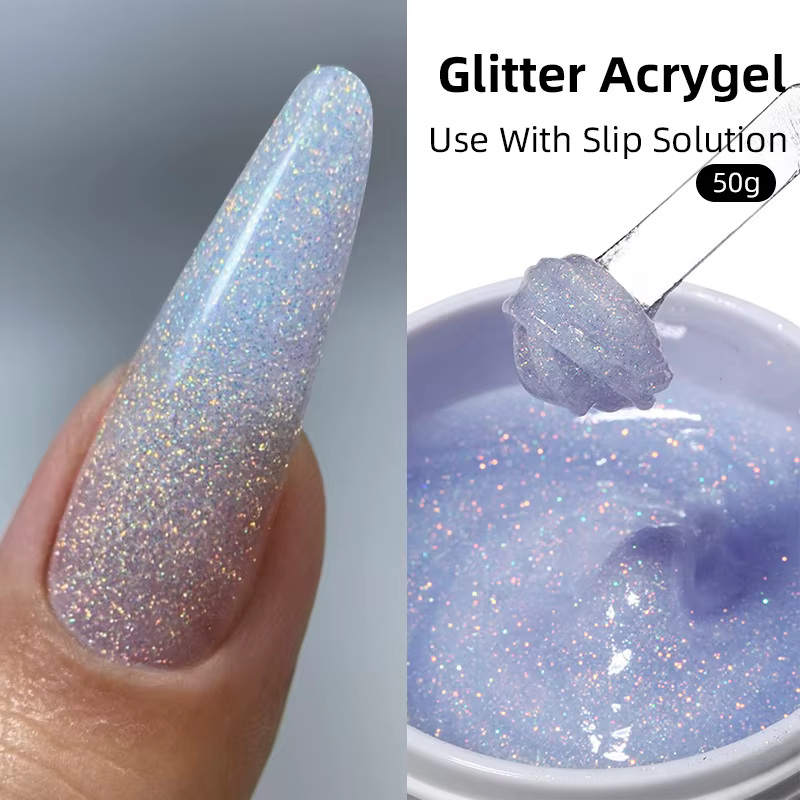 MSHARE 50g Shimmer acrylique Gel Extension acrylique dur Gel ongles Sculpture Gel ongles Constructio