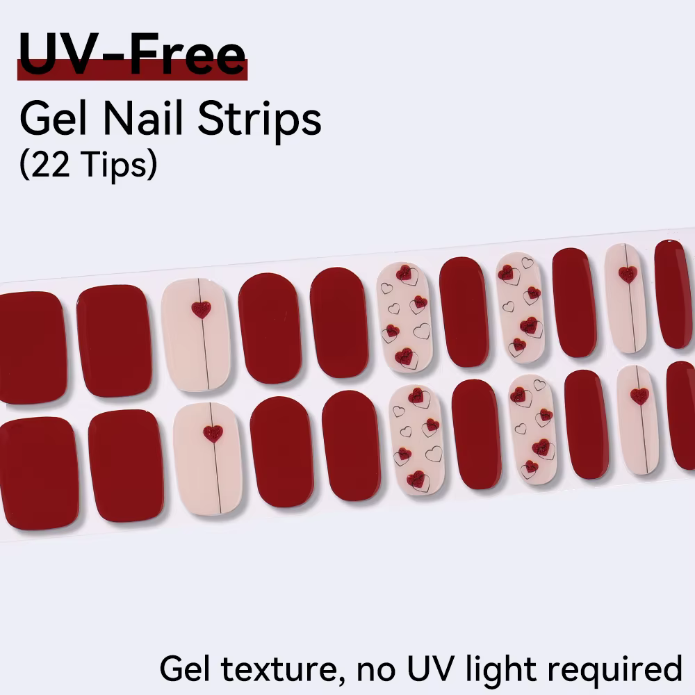 Bandes pour ongles en Gel sans UV, 22 pointes, autocollants pour ongles en Gel auto-adhésifs, décora