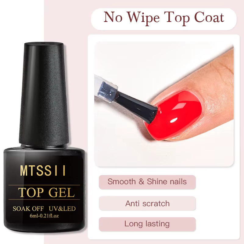 MTSSII 6ml vernis à ongles couche de finition vernis à ongles Gel UV sans lingette couche de finitio