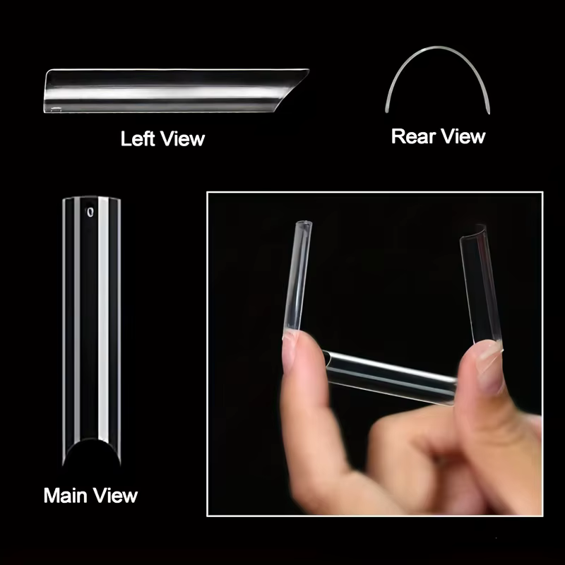 Pointes d'ongles en boîte pour pipe à eau, tête carrée française, cercueil extra long, demi-couvertu