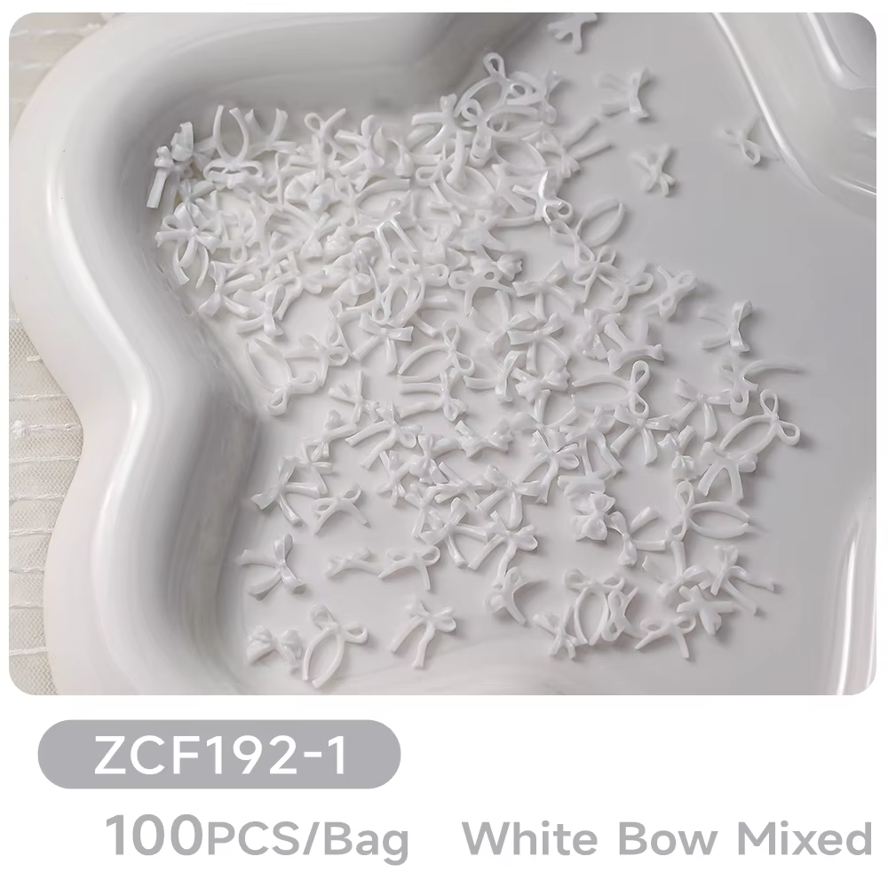 100 pièces 3D bébé bleu mixte nœud papillon Nail Art décorations résine doux ruban arcs ongles brelo