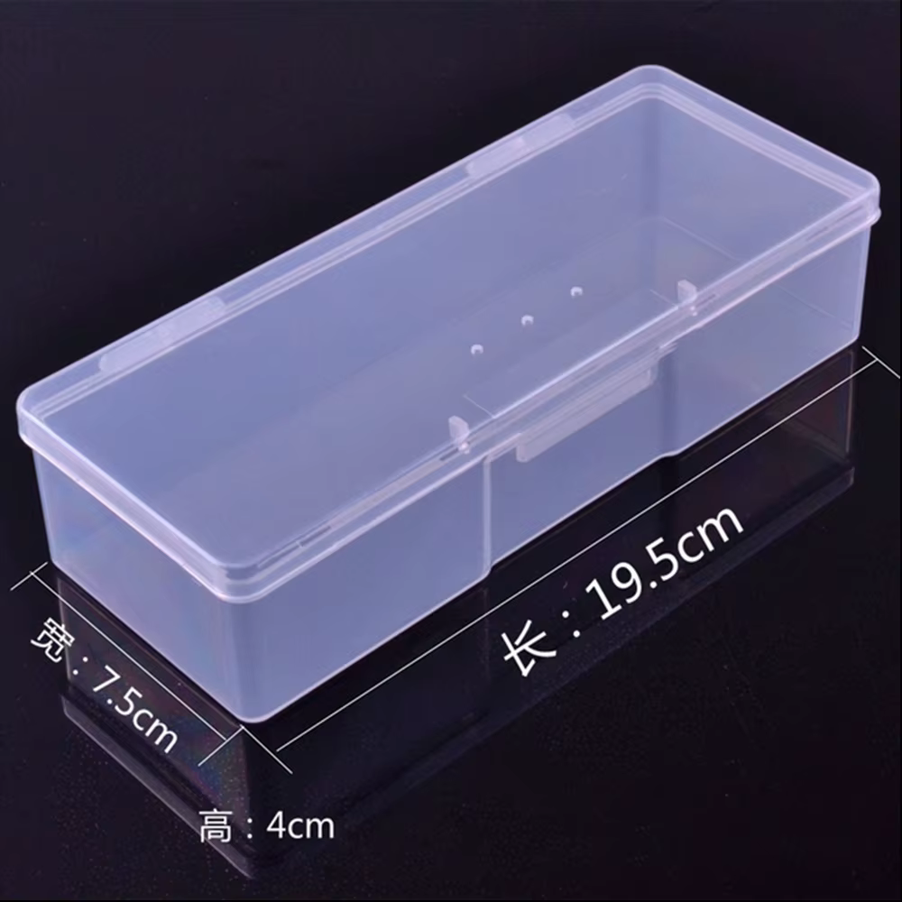 Boîte de rangement pour accessoires de manucure, conteneur en plastique pour biscuits, pinceaux, sty