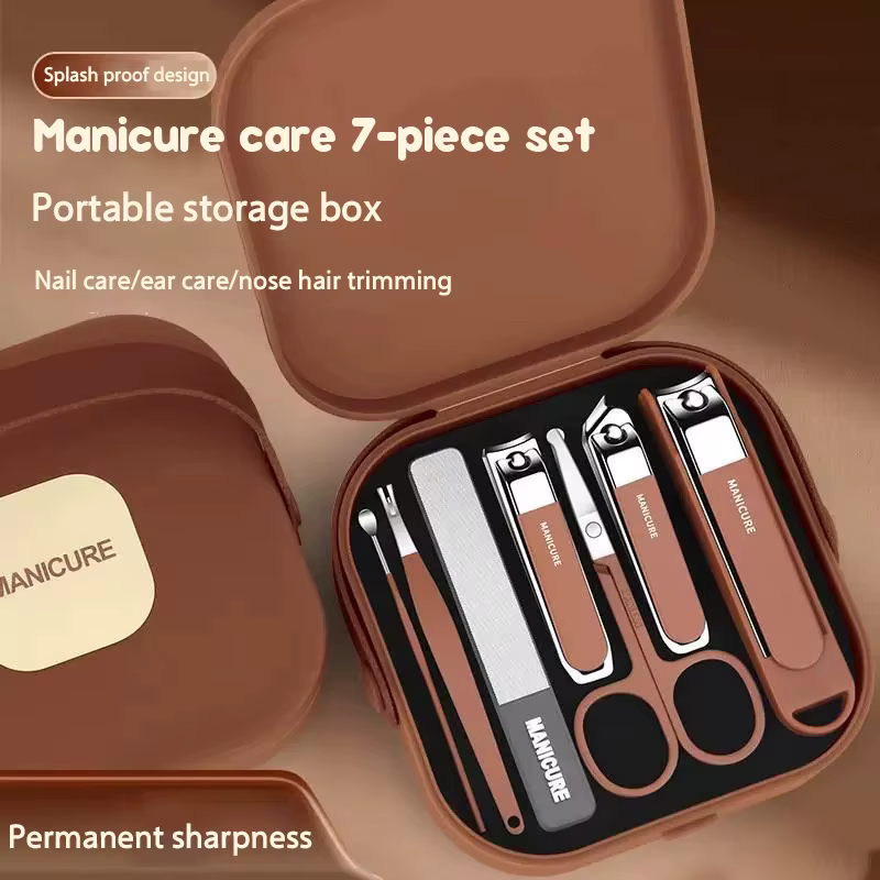 Ensemble de coupe-ongles anti-éclaboussures main dans la main avec coupe-ongles manucure coupe-ongle