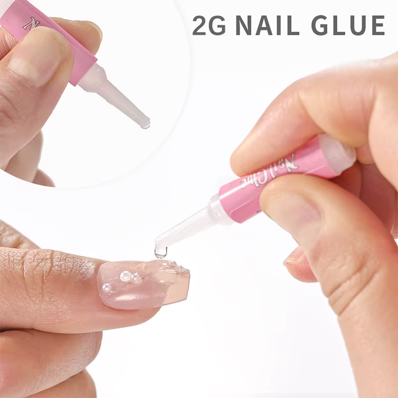 Ensemble de colle à ongles Super forte pour faux ongles, en acrylique, à pression, décoration artist