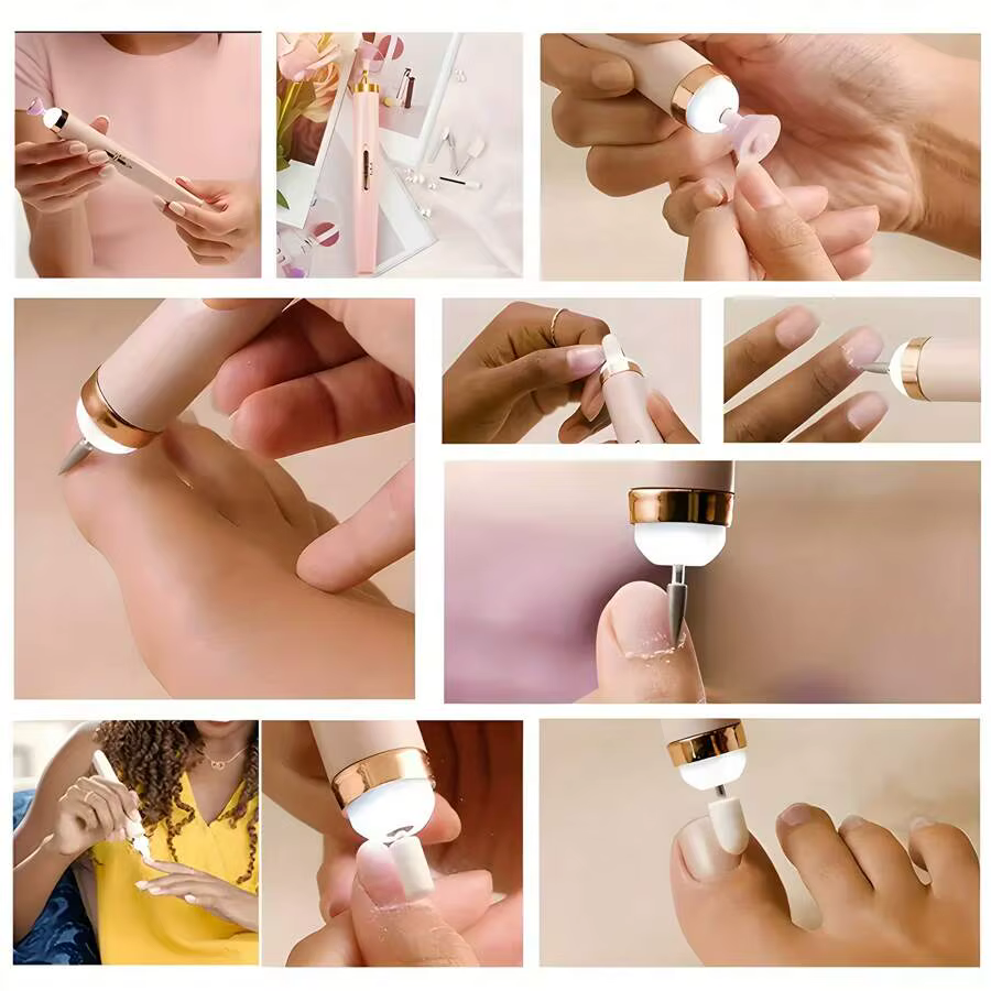 YIKOOLIN – lime à ongles électrique Portable, perceuse à ongles avec 4 vitesses, coupe-cuticules, ou
