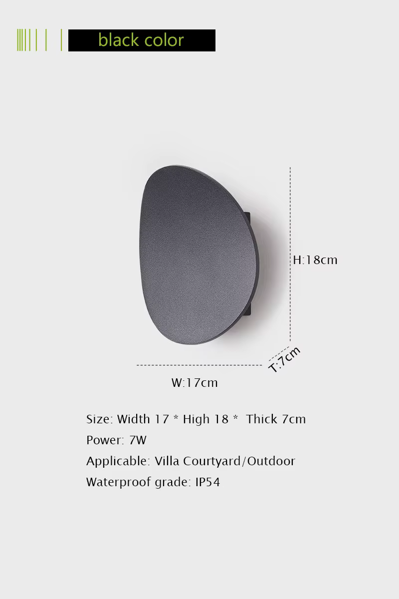 Applique murale LED en aluminium pour porche extérieur, lampe étanche pour maison, porte, décoration