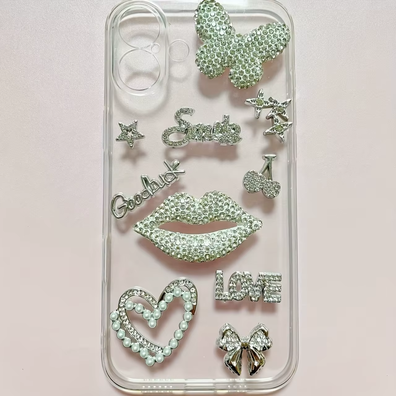 1 ensemble de lèvres papillon amour Goodluck mots conseil cerise étoile décorations indésirable coqu