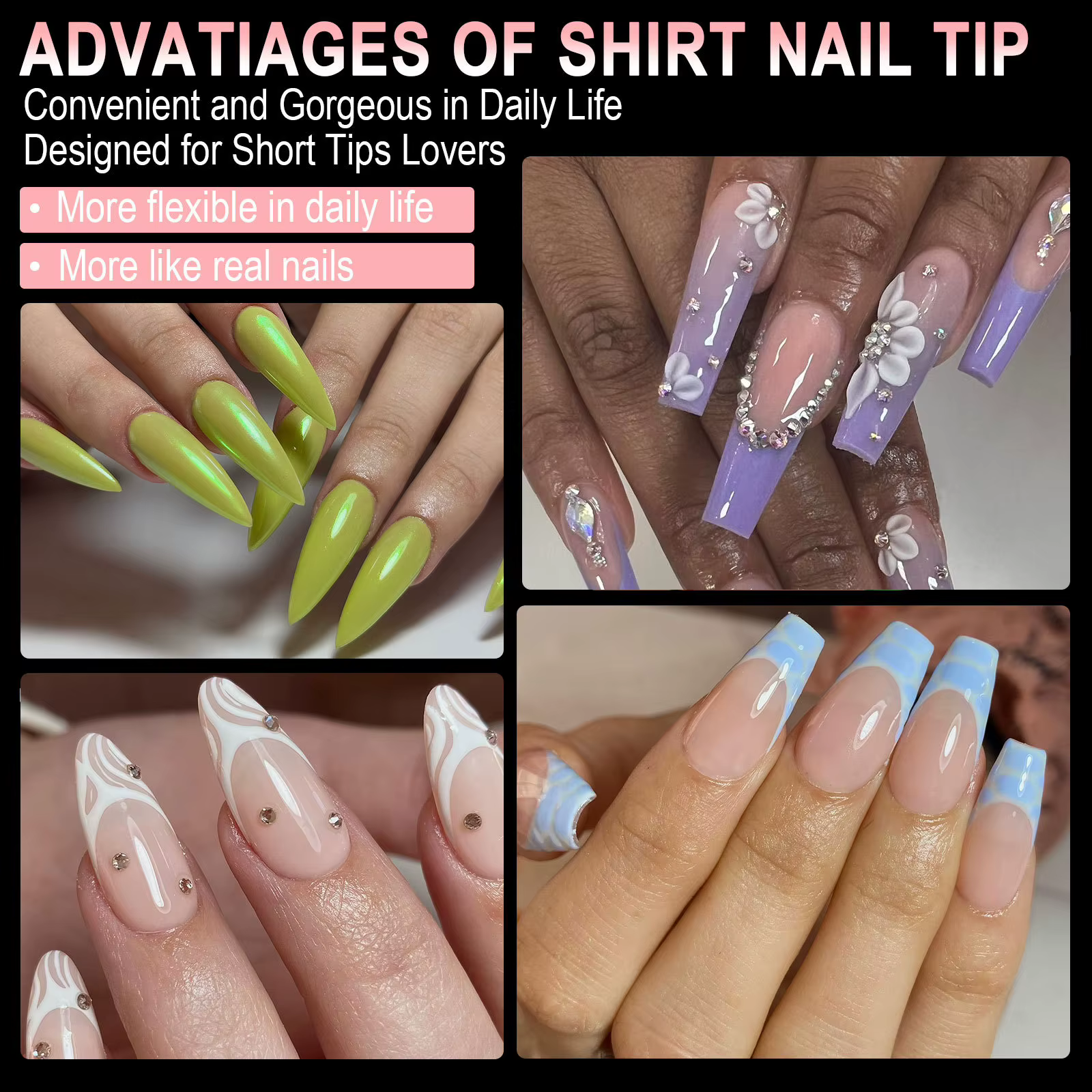Faux ongles en Gel doux Extra longs 2XL, demi-mat, couverture complète transparente, Stiletto carré 