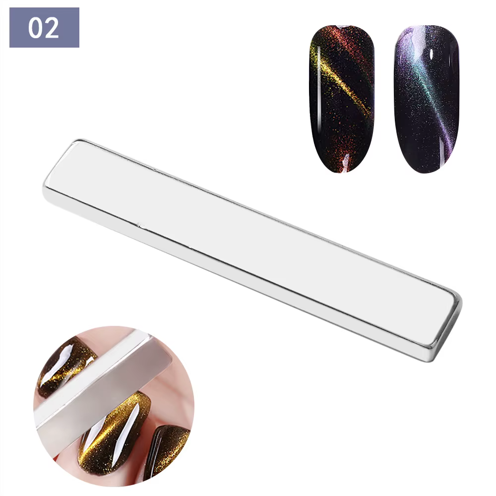 Aimant yeux de chat à bande épaisse Super forte, pour vernis à ongles Gel, effet de bande de ligne 3