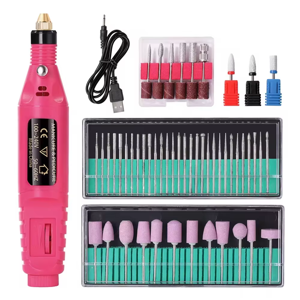 LULAA perceuse à ongles électrique ensemble pédicure équipement de meulage moulin pour manucure prof