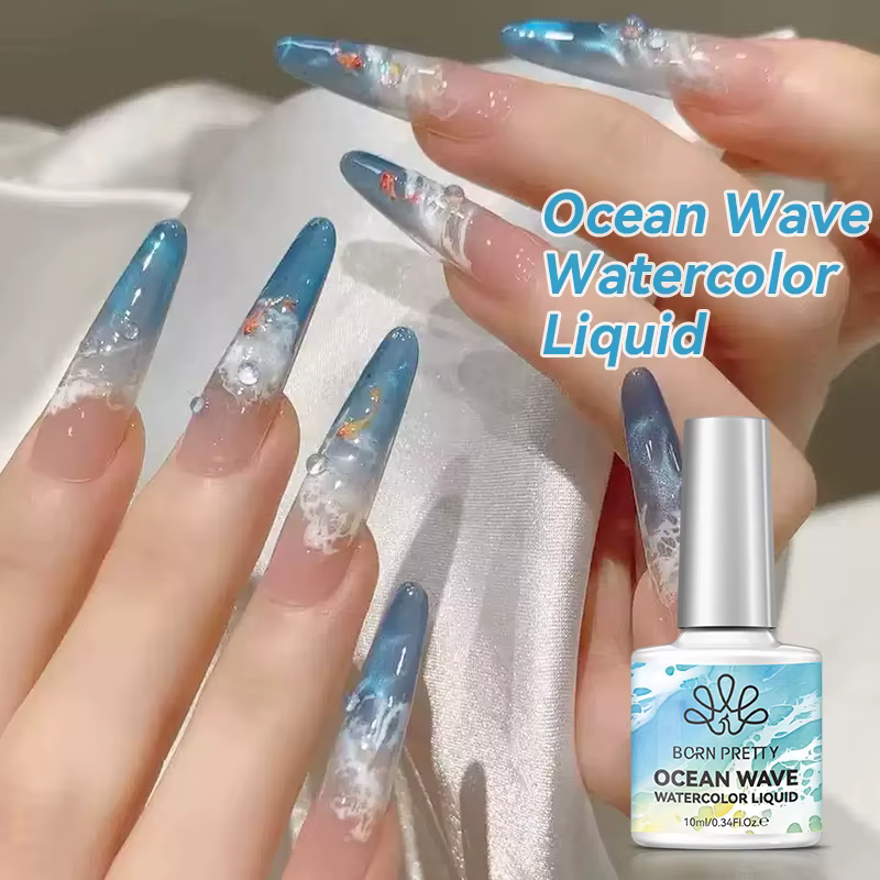 BORN PRETTY 10ml bulle océan vague blanc Gel vernis à ongles printemps Nail Art vernis UV LED trempe