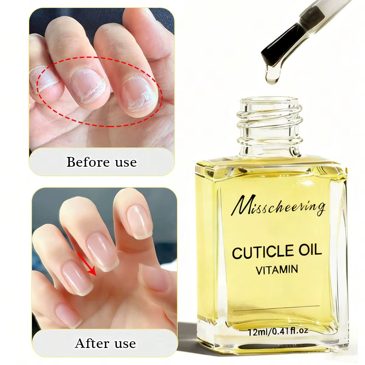 Renforçateur d'ongles puissant 12/20 ml, formule calcium-protein, durcisseur pour ongles forts, prot