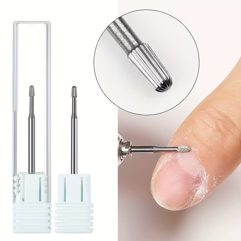 Forets à ongles de sécurité en carbure de tungstène, dissolvant de cuticules 3/32 "pour lime à ongle
