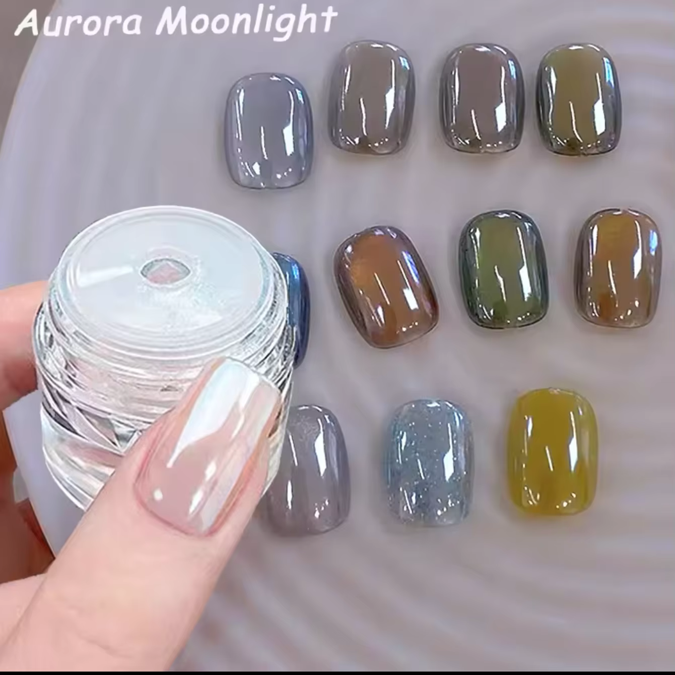 Poudre de paillettes blanc nacré pour ongles, pigment miroir argenté effet chrome lune, pour décorat