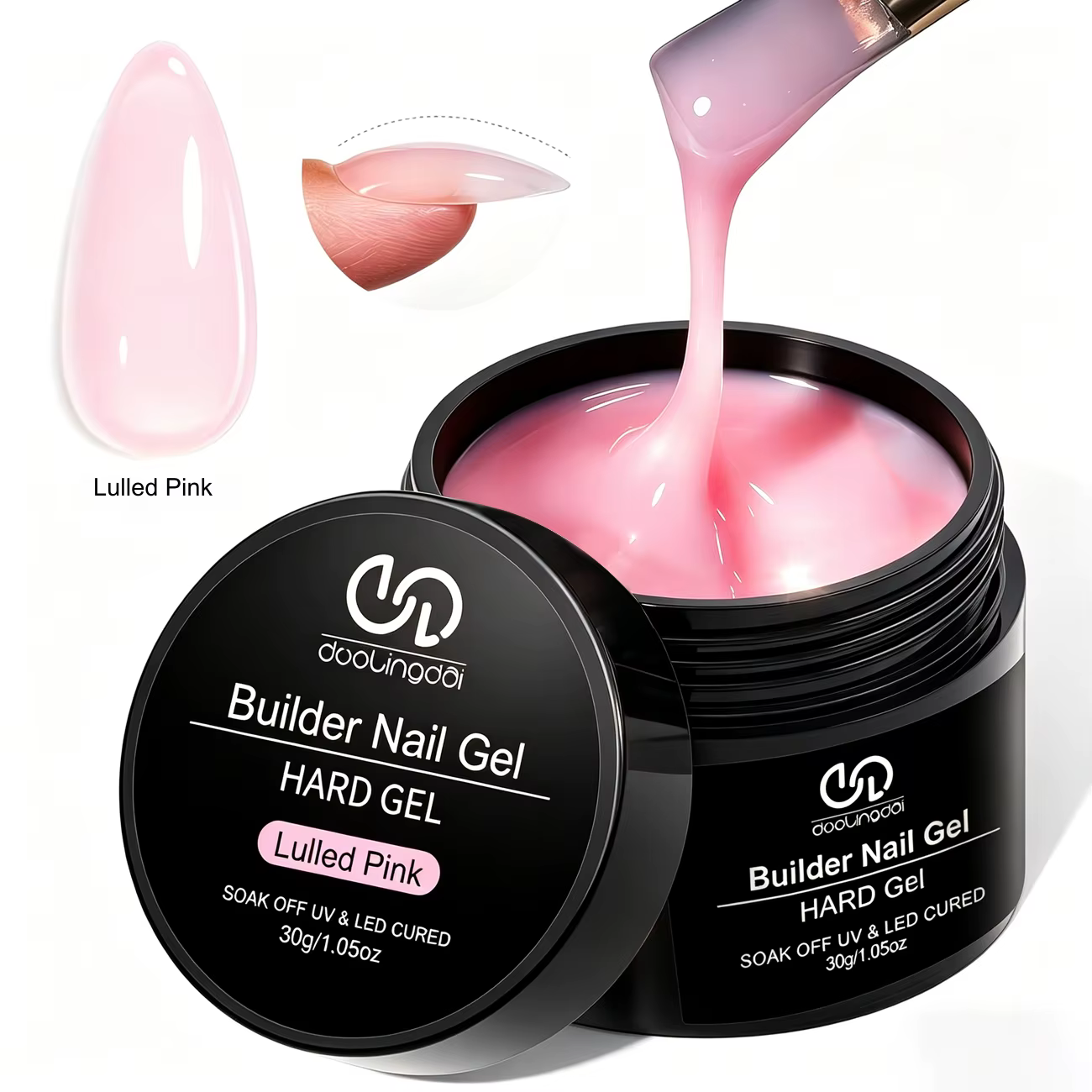 Gel Constructeur Jelly Blanc Nude Rose Haute Dureté pour Extension d'Ongles, Réparation et Protectio