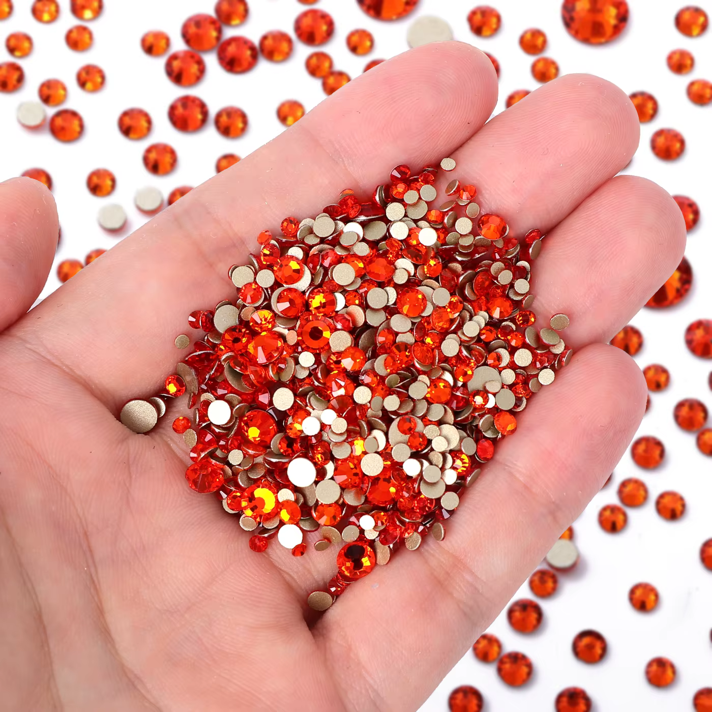 Strass à dos plat en verre astronomique doré, paillettes dorées de haute qualité, colle de charbon a