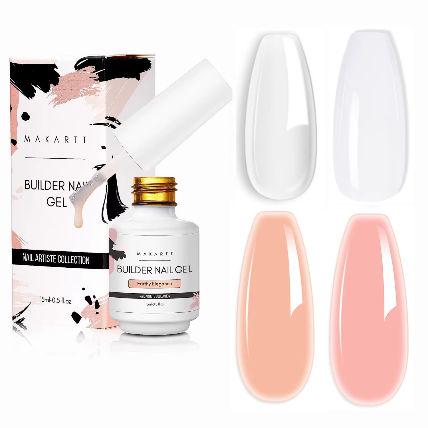 Makartt-Gel 5 en 1 pour Extension d'Ongles, Renforce et Réparation, Couche de Base, Verhéritage à On