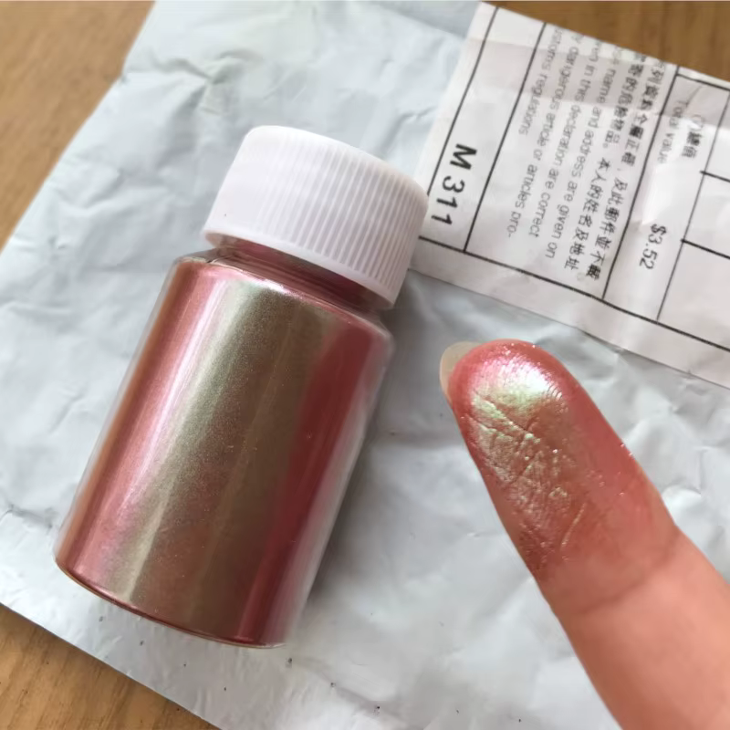 10g caméléon Mica perle ongles paillettes poudre haute brillance néon poudre Fine aurore nacré manuc