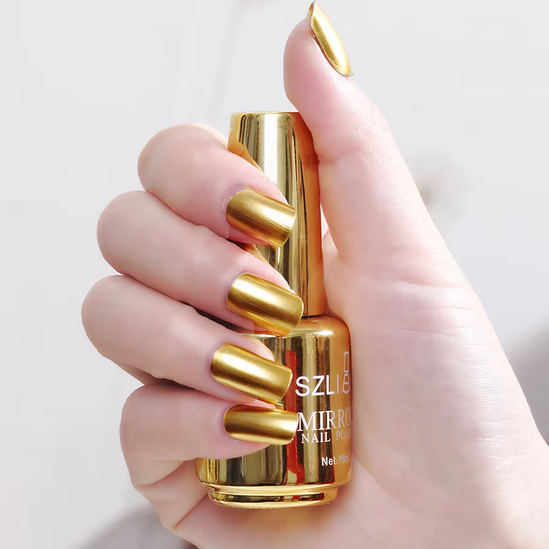 Vernis à ongles métallique effet miroir violet Rose or argent vernis à ongles pour ongles manucure l