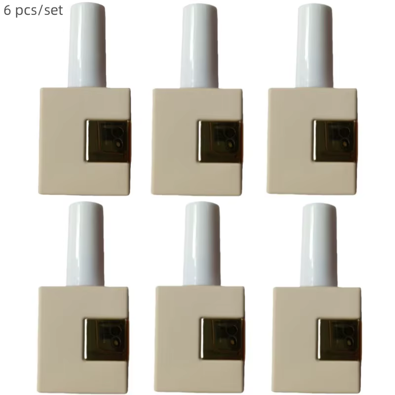 6 flacons en verre vides de 12 ml avec couvercle à brosse pour le remplissage de vernis à ongles et 