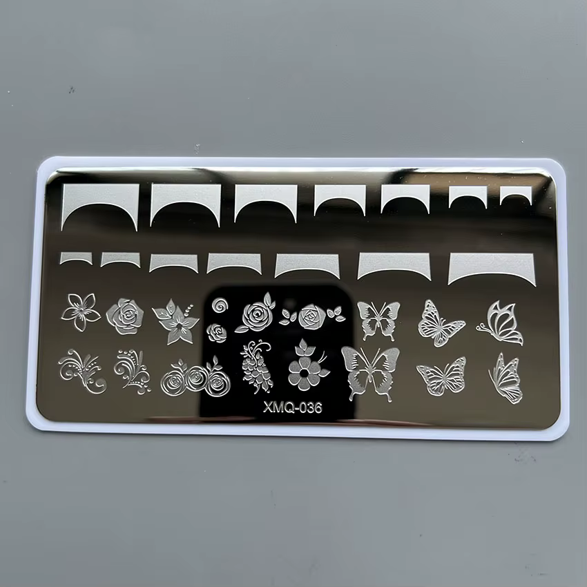 XMQ Nail Art Plaque d'estampage Designs français