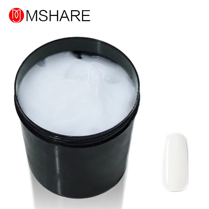 MSHARE Gel d'extension d'ongle en fibre de verre clair blanc rose 150 ml
