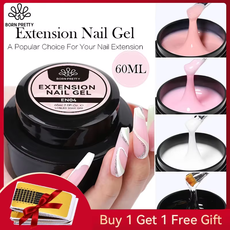 BORN PRETTY 60/30ml gelée dure Extension vernis à ongles Gel ongles français ongles nu rose blanc cl