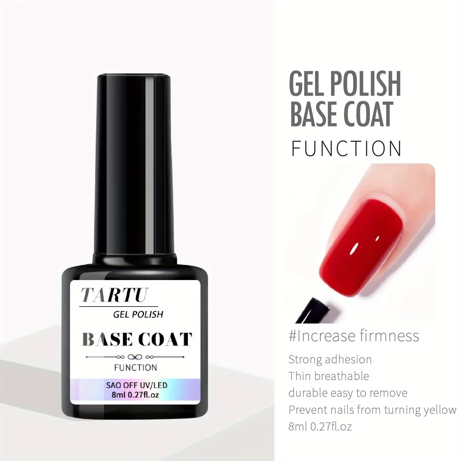Ensemble de vernis à ongles Gel fonctionnel de 8Ml, avec couche de Base et couche de finition en dia