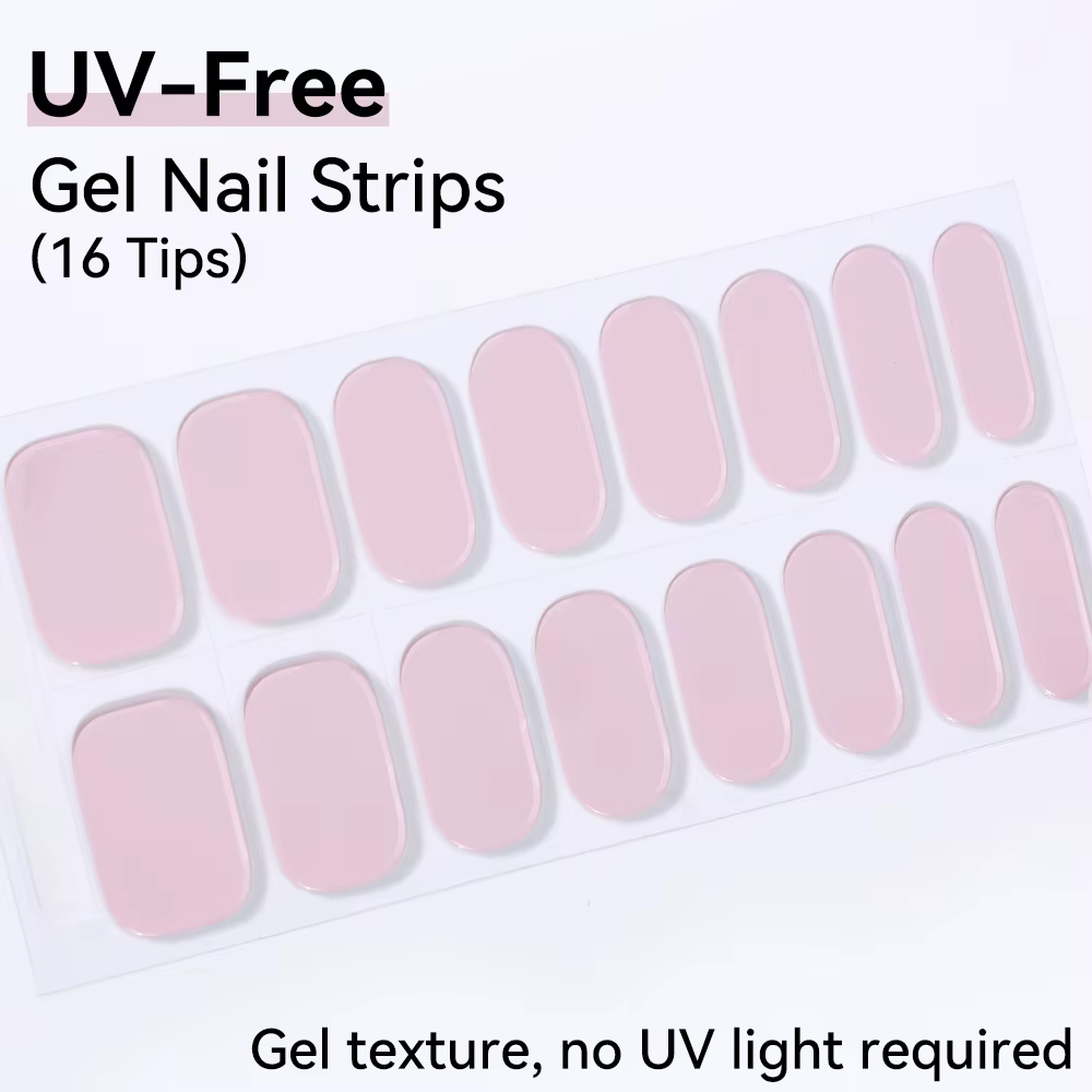 Autocollants pour ongles en gel sans UV, fleurs roses, autocollants pour ongles en gel scintillants,