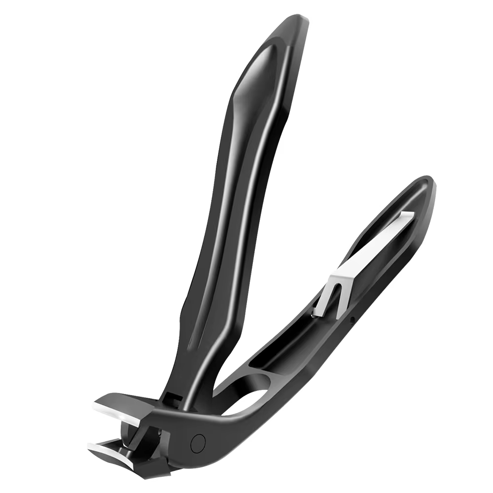 Coupe-ongles à tête coudée, coupe-ongles à bout épais avec receveur, grande mâchoire large, pointue,