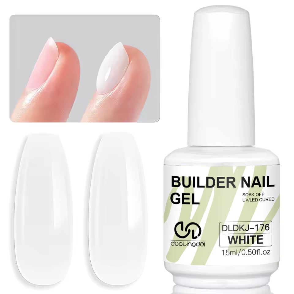 Gel Constructeur Multifonctionnel 7-en-1, 4 Couleurs, pour Extension et Renforcement des Ongles, Bas