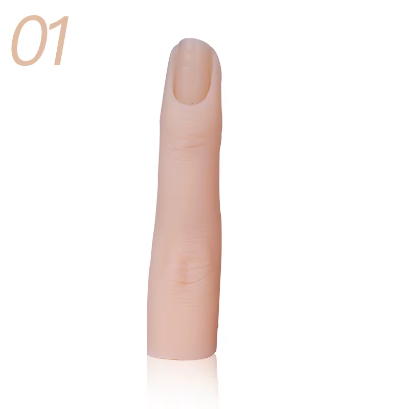 Faux Ongles en Silicone Souple pour la Pratique de Manucure, Accessoires d'Entraînement, Pliable, N6
