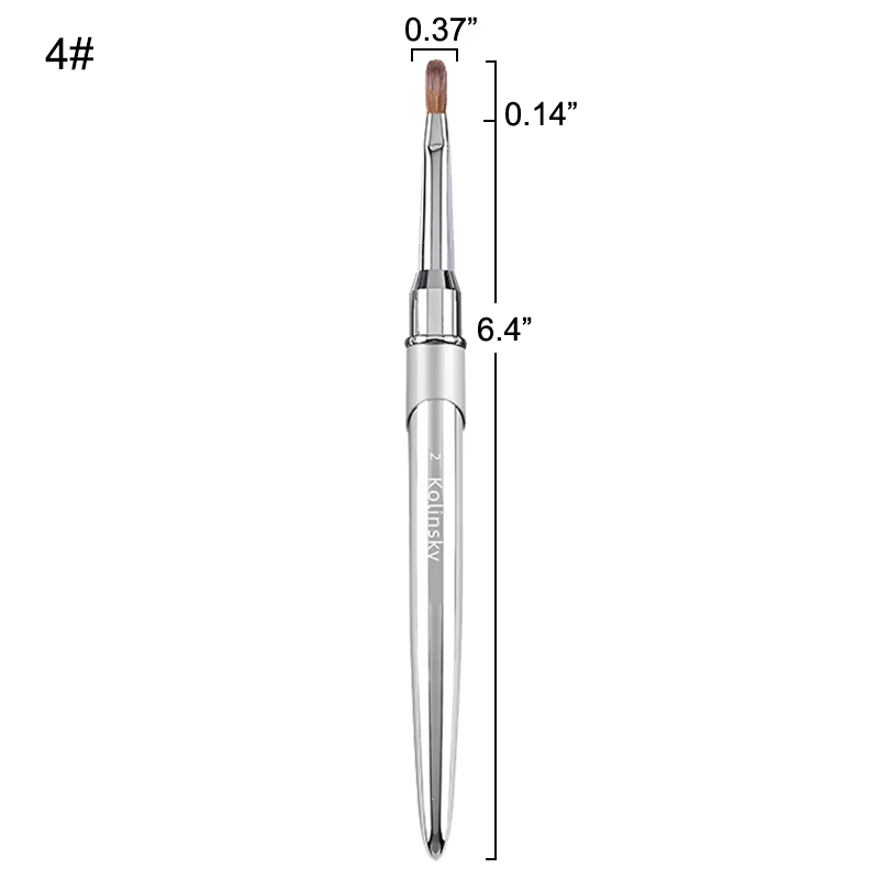 Kolinsky – brosse à ongles en acrylique, bonne qualité, brosse en vison, manche en métal, constructe