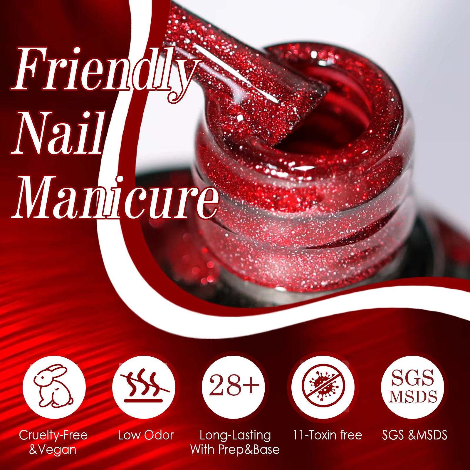 7.5ml rouge rubis oeil de chat Gel magnétique vernis à ongles pour ongles orteils bricolage verre ét