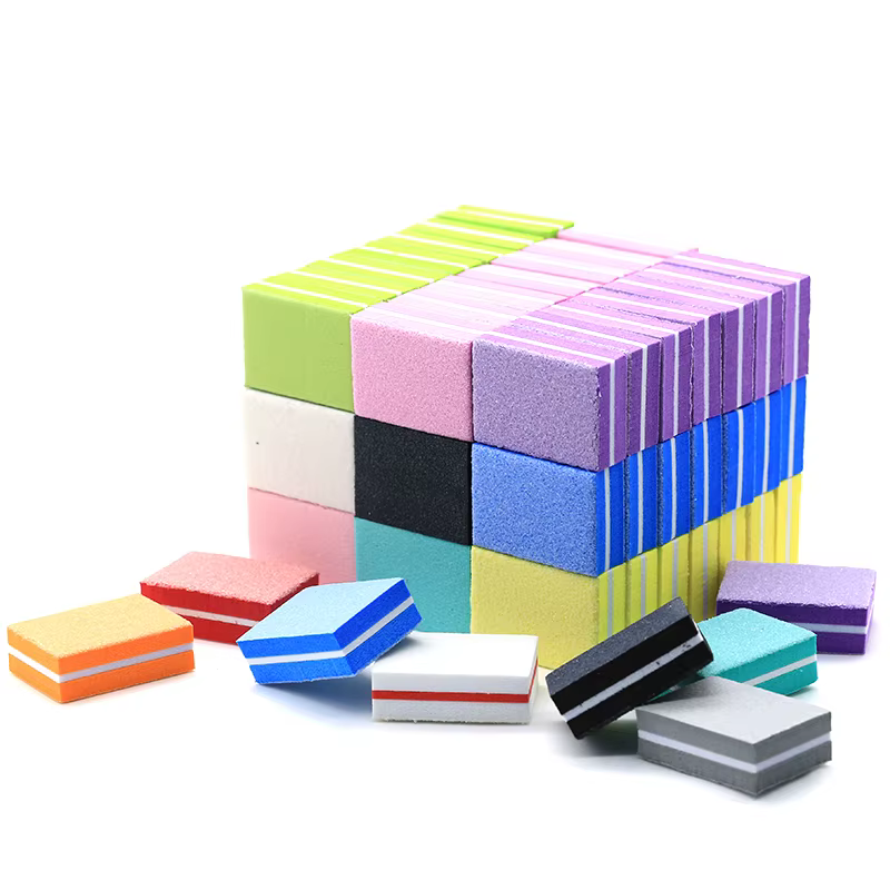 50Pc professionnel Mini ongles Art tampon fichier 100/180 papier de verre manucure conseils soin fic