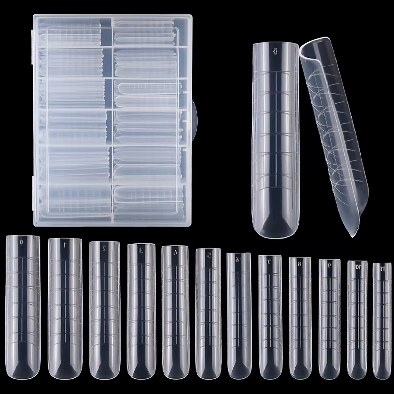 Système d'ongles double à couverture complète transparente, 120 pièces, pour Gel Uv, acrylique, Nail