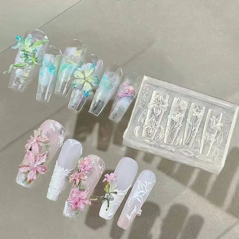 Moule 3D en Silicone pour décorations d'art d'ongle, bricolage de modèles d'ailes d'angle d'arc de f