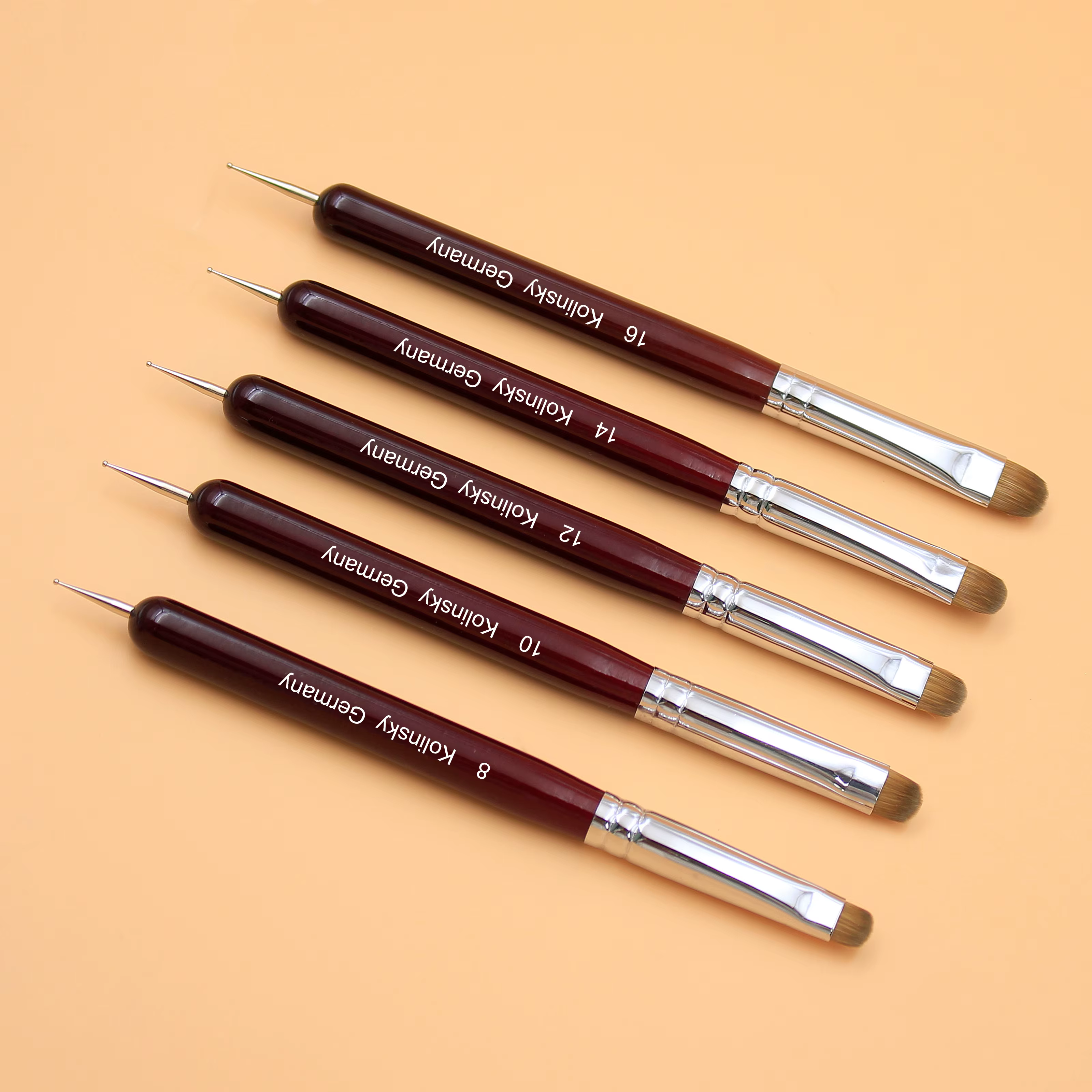 Brosses de manucure françaises professionnelles de qualité Salon avec outil de pointage – Cheveux Ko