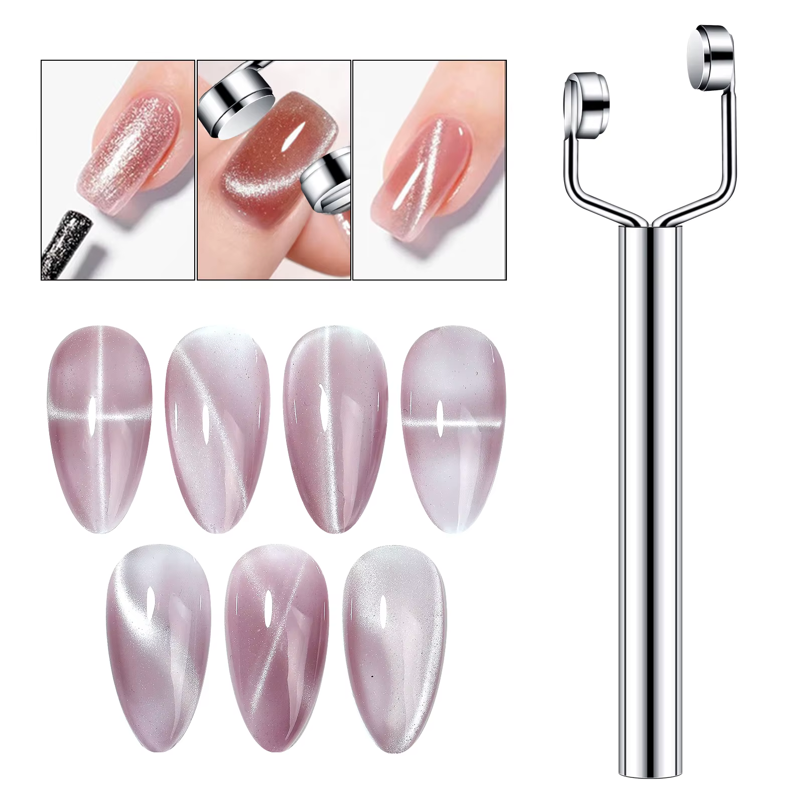 Bâton magnétique puissant en forme de Y pour conception d'oeil de chat vernis Gel UV outil d'art des