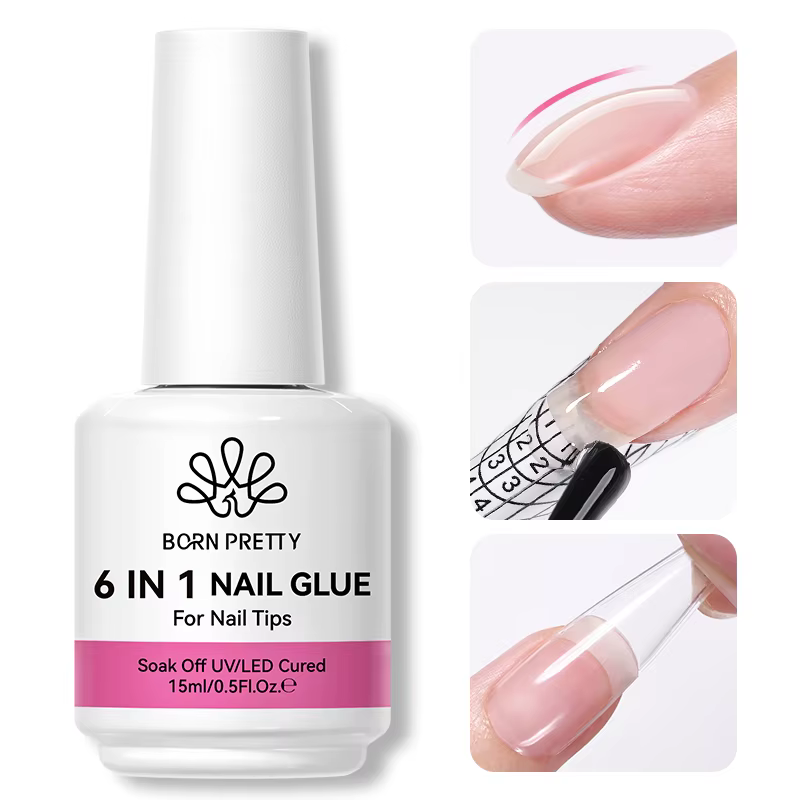 Fausse faillite N PRETTY-Gel de colle à ongles 6 en 1, gel de base d'ongle acrylique, couche de fini