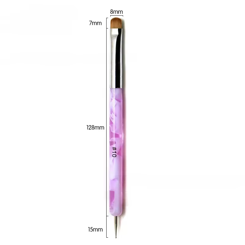 Français double extrémité débutant haute qualité peinture manucure outil acrylique dessin Nail Art b