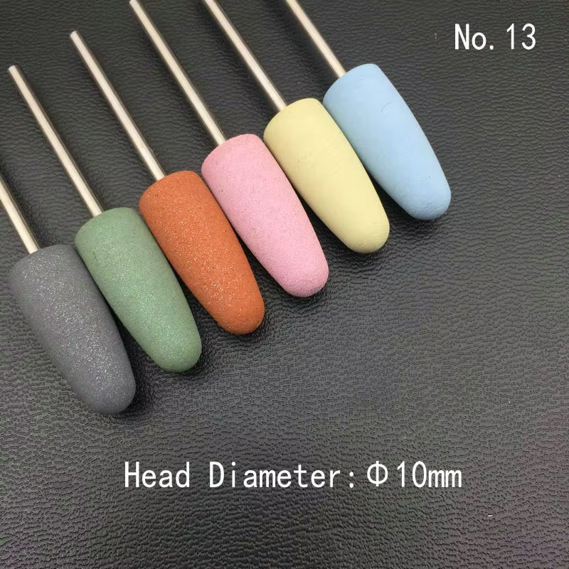 Foret à ongles en caoutchouc et silicone, fraise pour manucure, polisseuse Flexible, lime à ongles é
