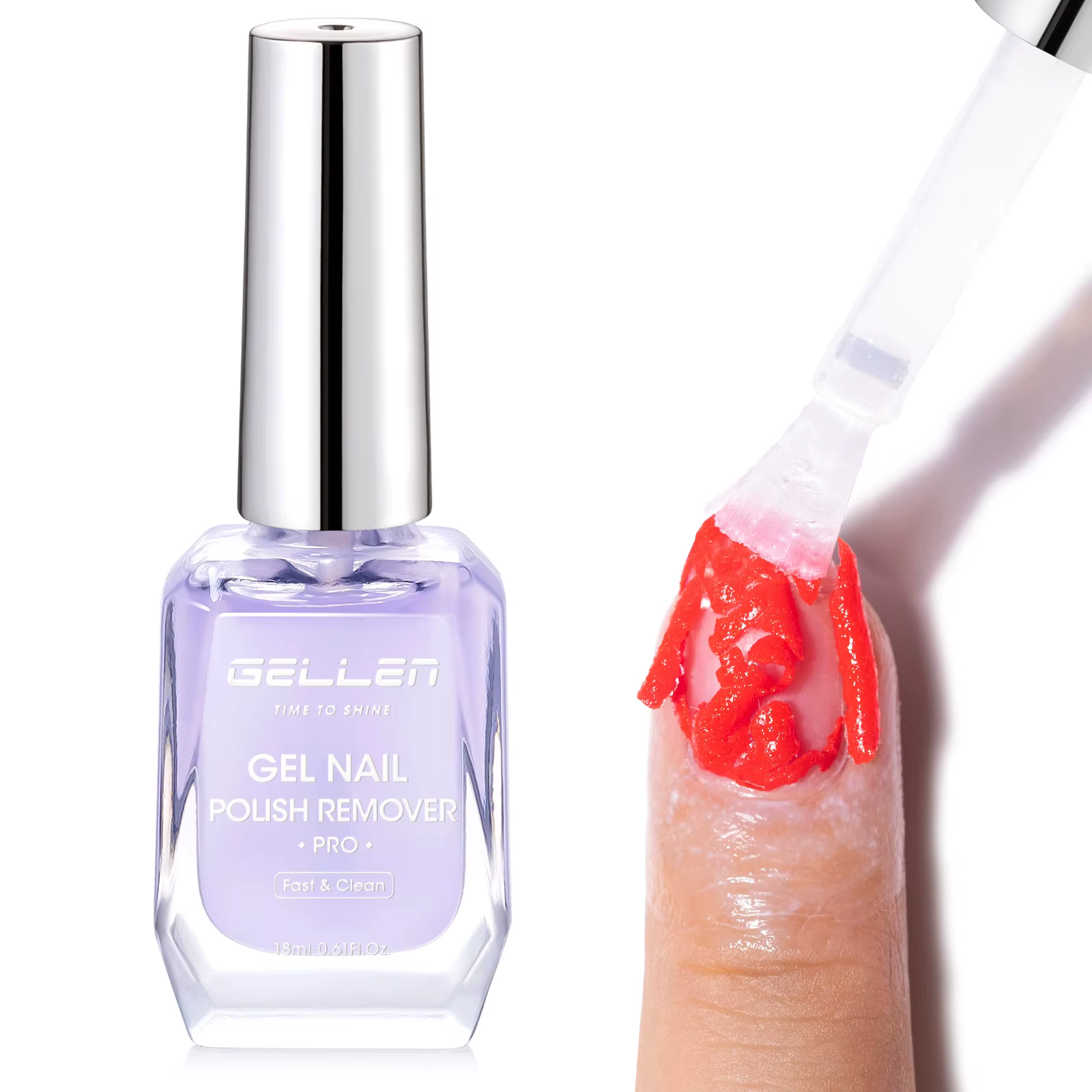 GELLEN Dissolvant de vernis à ongles en gel 18ml 2 pièces Dissolvant rapide et doux pour vernis UV S