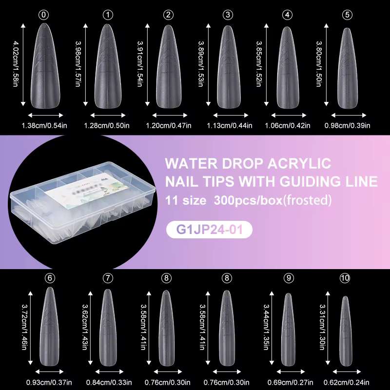 Kaniu 1 boîte double système ongles conseils clair couverture complète Extension faux ongles conseil