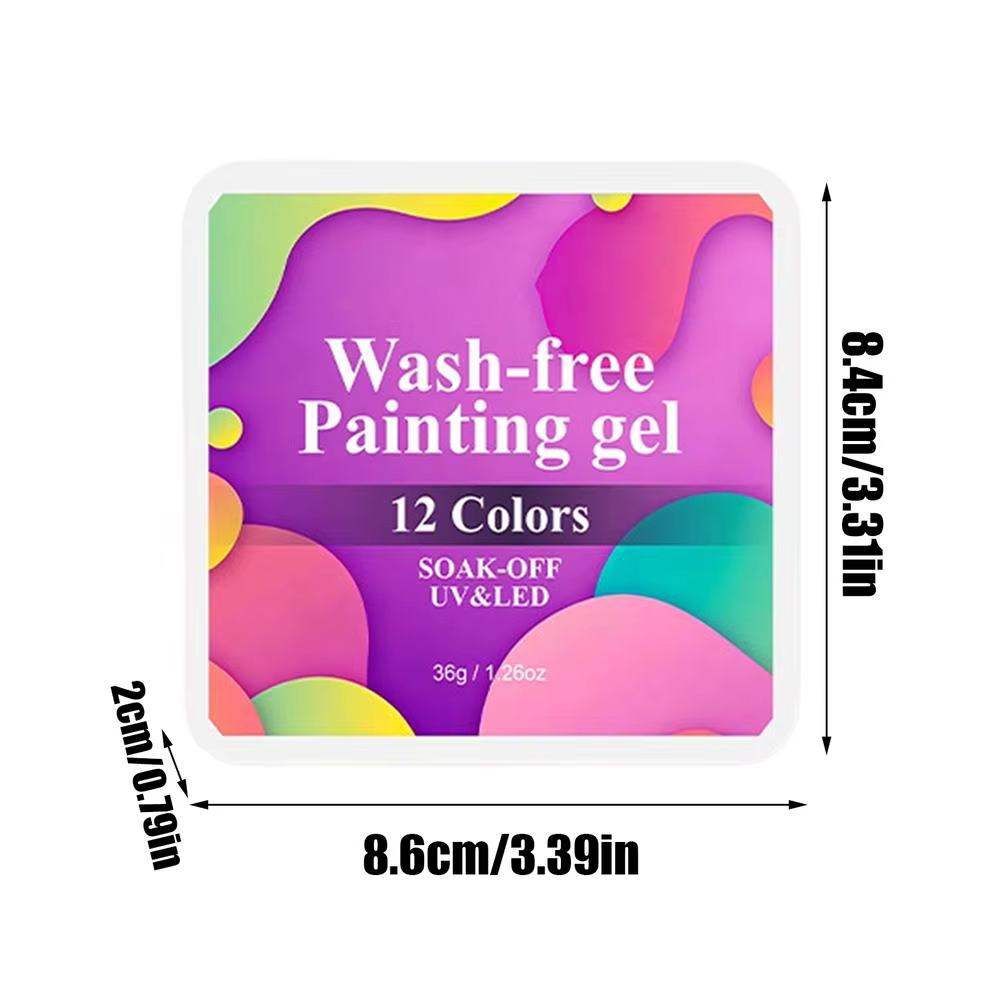 Pat Nail Gel Solidd Painted Blush Stick 12 Couleurs Dégradées Multi-usages Longue Durée Palette de P