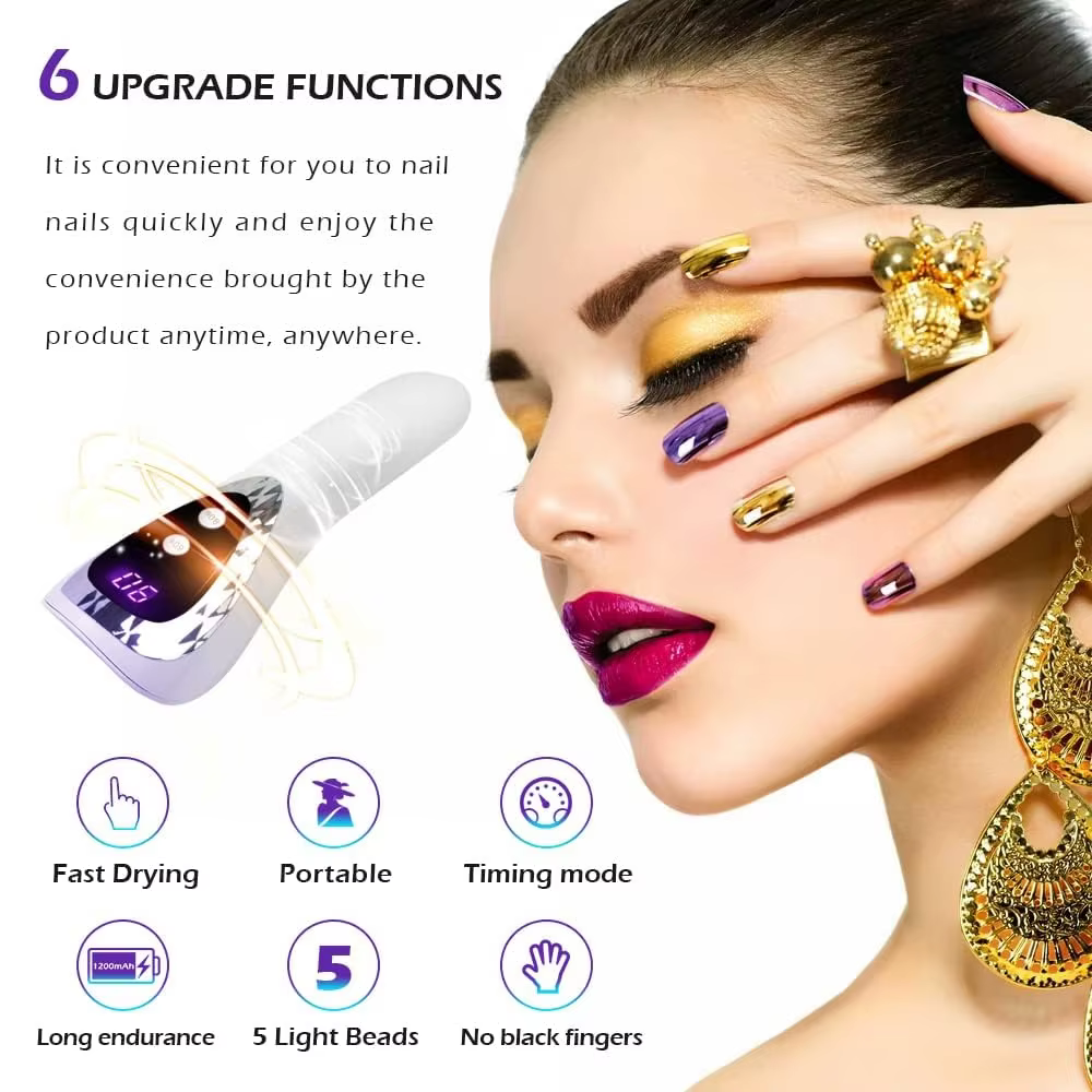LINMANDA lampe LED UV portative pour lampe de séchage des ongles Mini lampe de manucure Rechargeable
