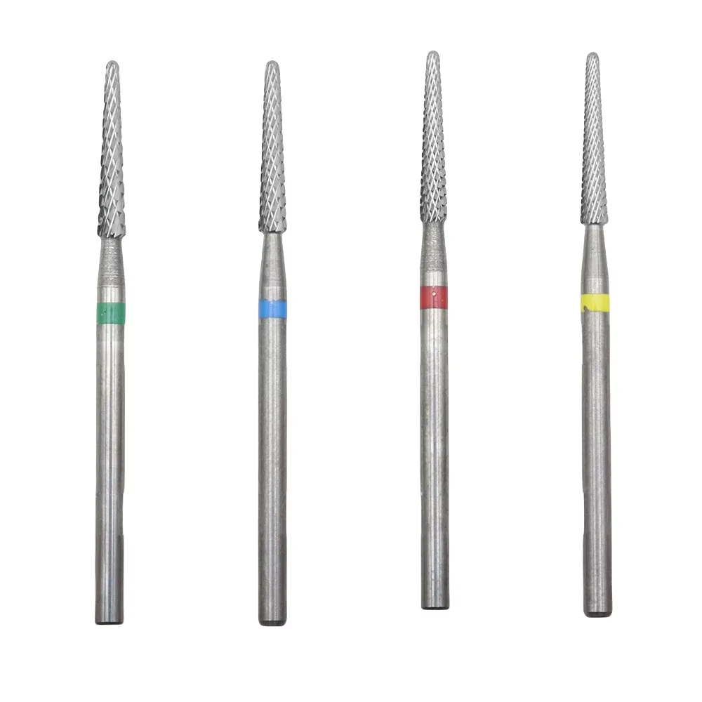 Forets à ongles en acier au tungstène pour pédicure, fraise en carbure pour limes à ongles, manucure