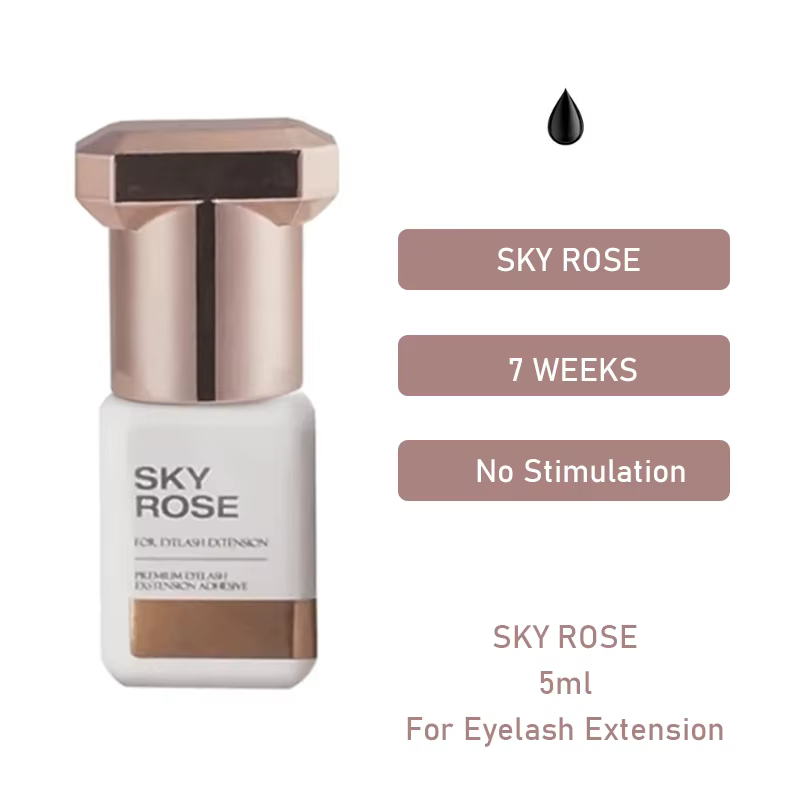 Colle Rose ciel originale coréenne, 5 bouteilles, fournitures d'extension de cils Flase, outils de m